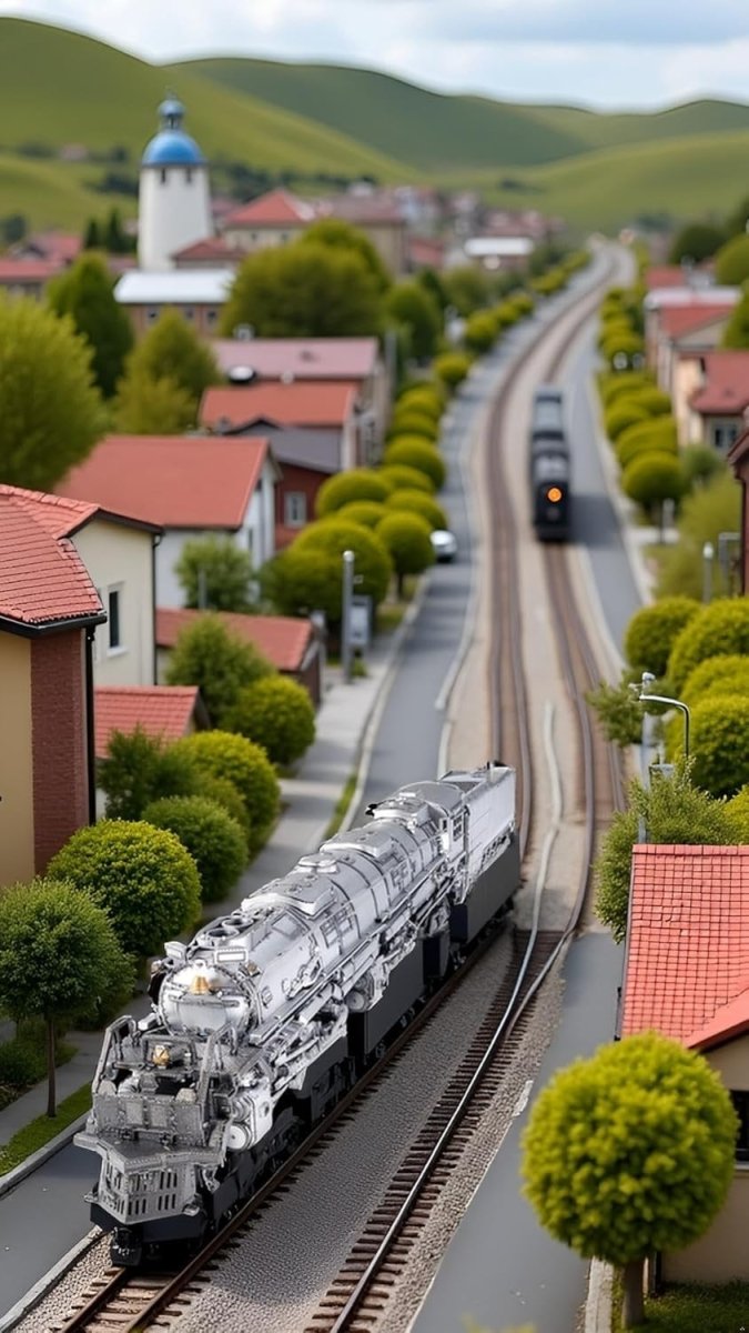 3D Metal Steam Locomotive Puzzle DIY Train Model Kit 646PCS Display - Kwikley