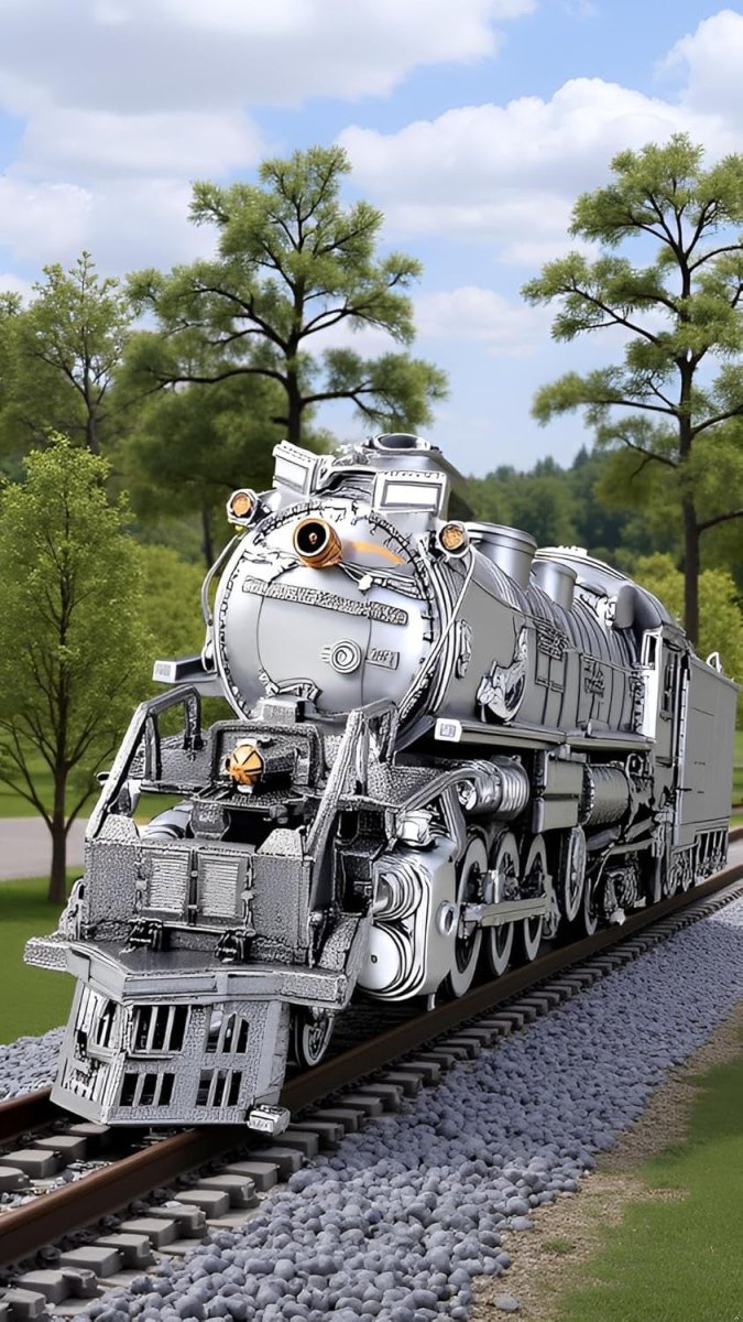 3D Metal Steam Locomotive Puzzle DIY Train Model Kit 646PCS Display - Kwikley