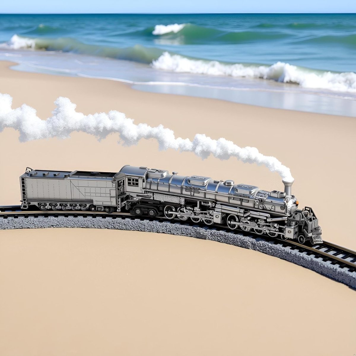 3D Metal Steam Locomotive Puzzle DIY Train Model Kit 646PCS Display - Kwikley