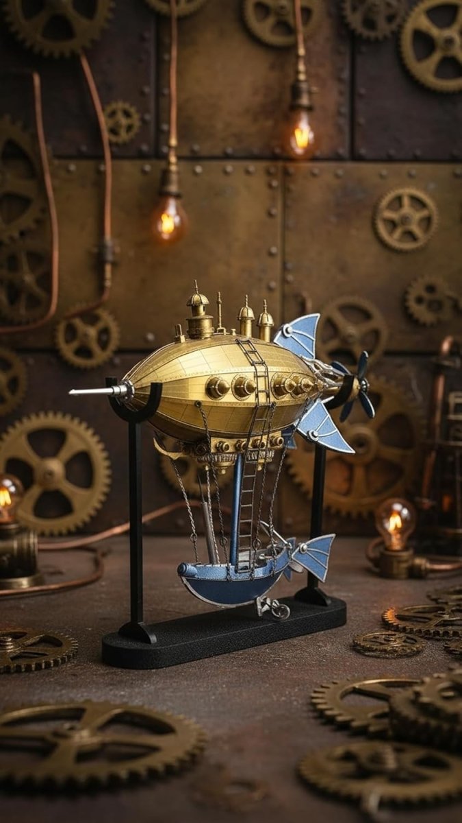 3D Metal Steamship Puzzle Model Kit 275pc DIY Collectible Display - Kwikley