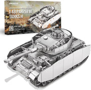 3D Metal Tank Puzzle Kit 433PCS Military Model DIY Stainless Steel - Kwikley