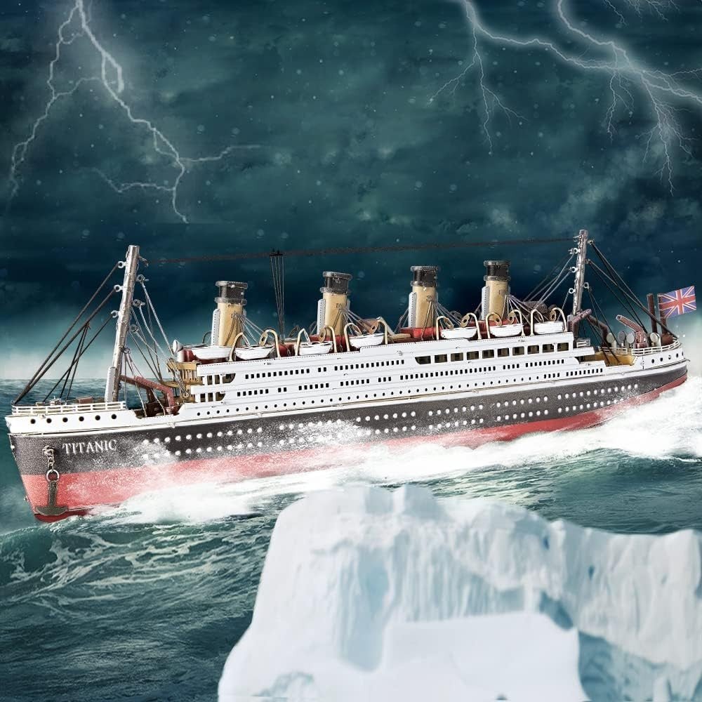 3D Metal Titanic Ship Model Kit Stainless Steel Puzzle Collectible Gift - Kwikley