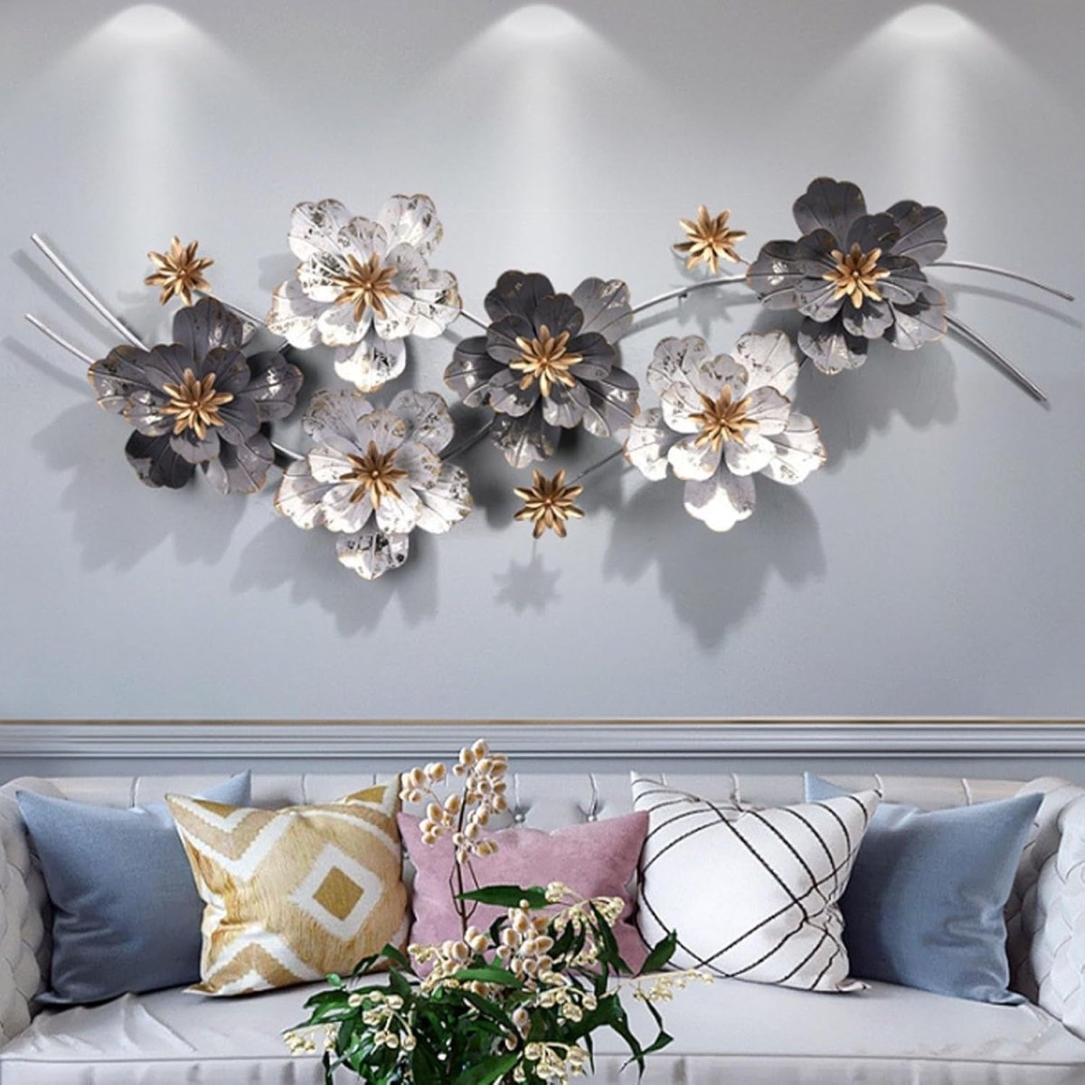 3D Metal Wall Decor Modern Iron Art Hanging Sculpture Ornament - Kwikley