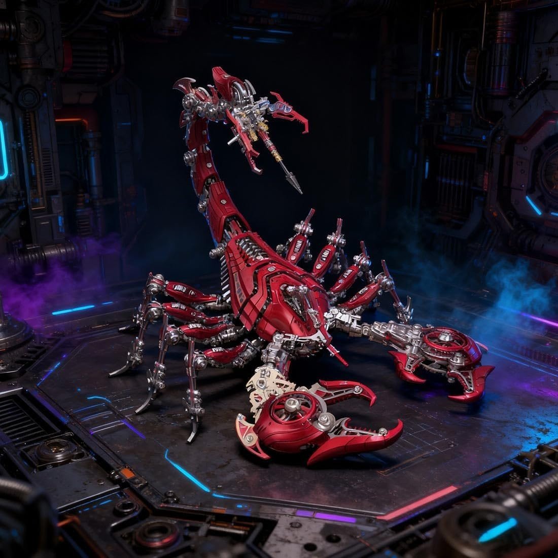 3D Metal War Scorpion Model Kit 1073PCS Articulated Mechanical Puzzle - Kwikley