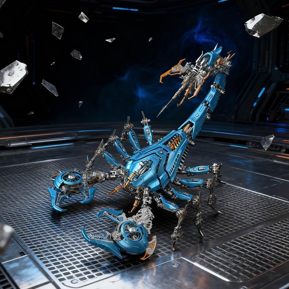 3D Metal War Scorpion Model Kit 1073PCS Mechanical Animal Puzzle Blue - Kwikley