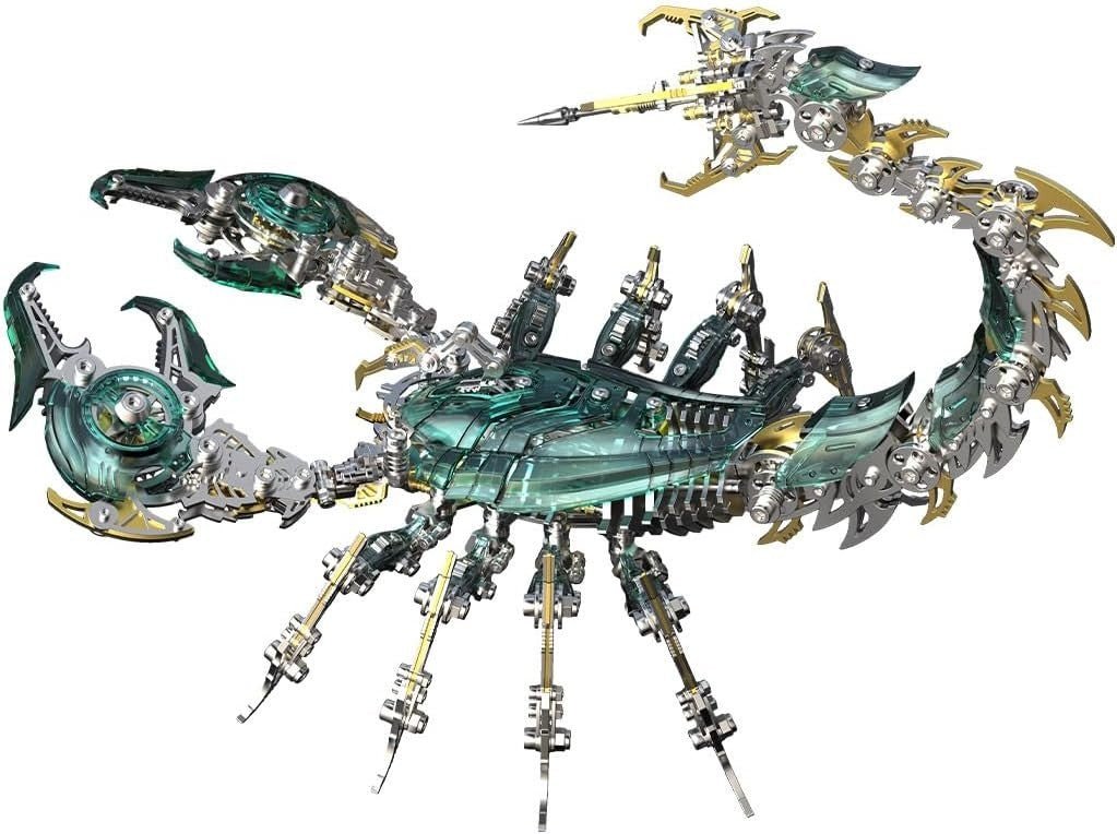 3D Metal War Scorpion Puzzle 1073PCS Mechanical Animal Model Kit DIY - Kwikley
