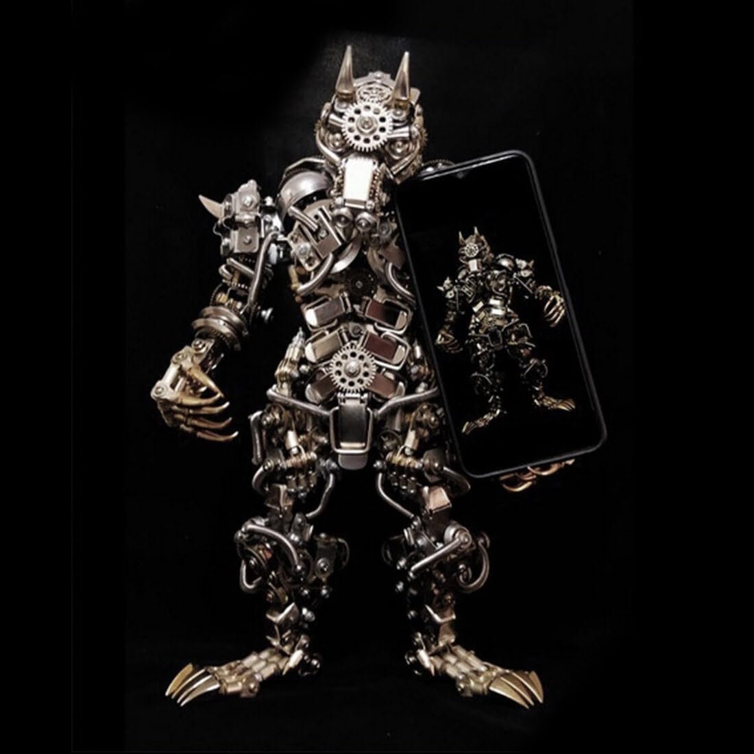 3D Metal Werewolf Puzzle Kit 2000PCS Steampunk DIY Model Decor - Kwikley