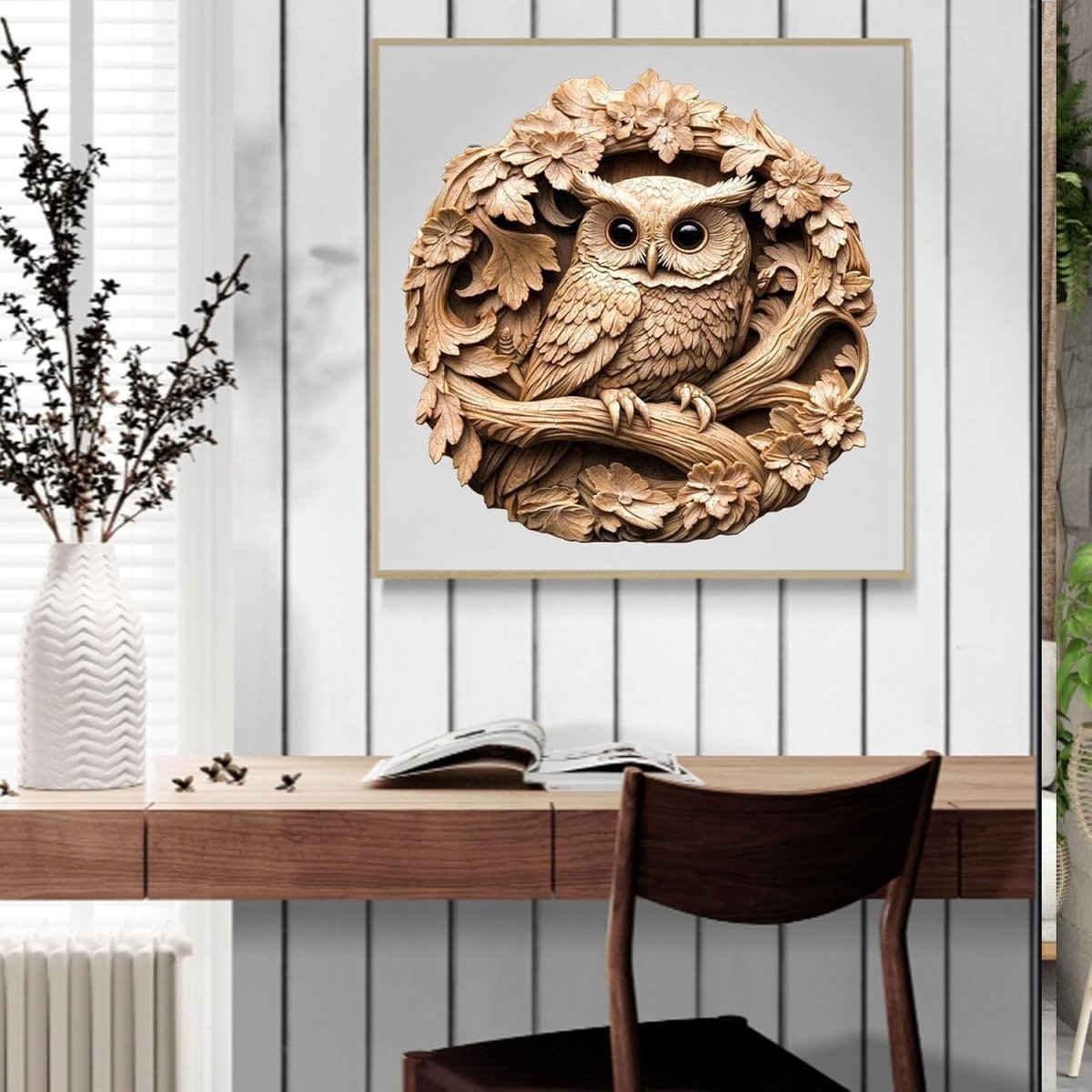 3D Owl Wooden Puzzle 290 Piece Animal Jigsaw with Gift Box Decor - Kwikley