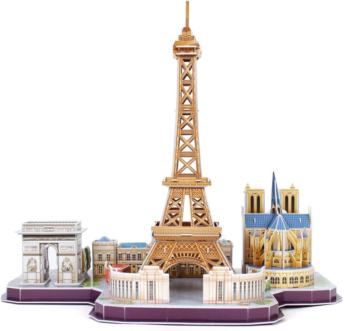 3D Paris Skyline Puzzle Eiffel Tower Louvre Model Kit 114PCS Gift - Kwikley