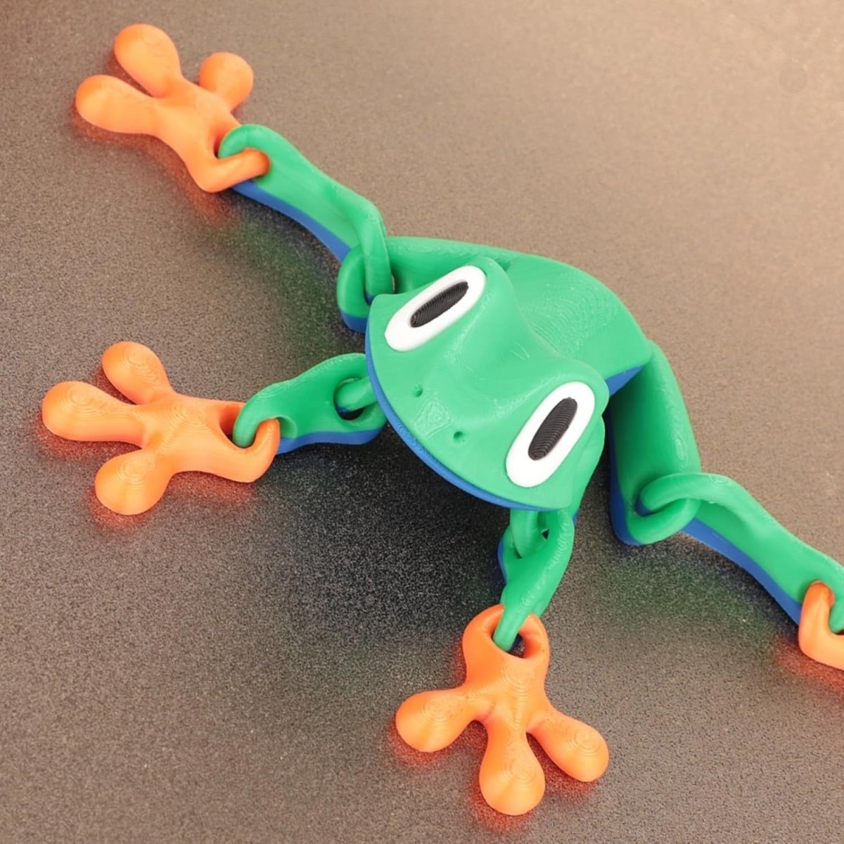 3D Printed Frog Fidget Toy Desk Stress Relief Articulated Animal - Kwikley