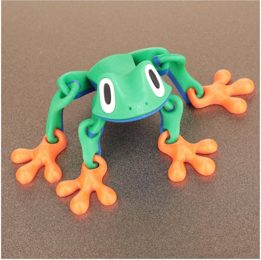 3D Printed Frog Fidget Toy Desk Stress Relief Articulated Animal - Kwikley