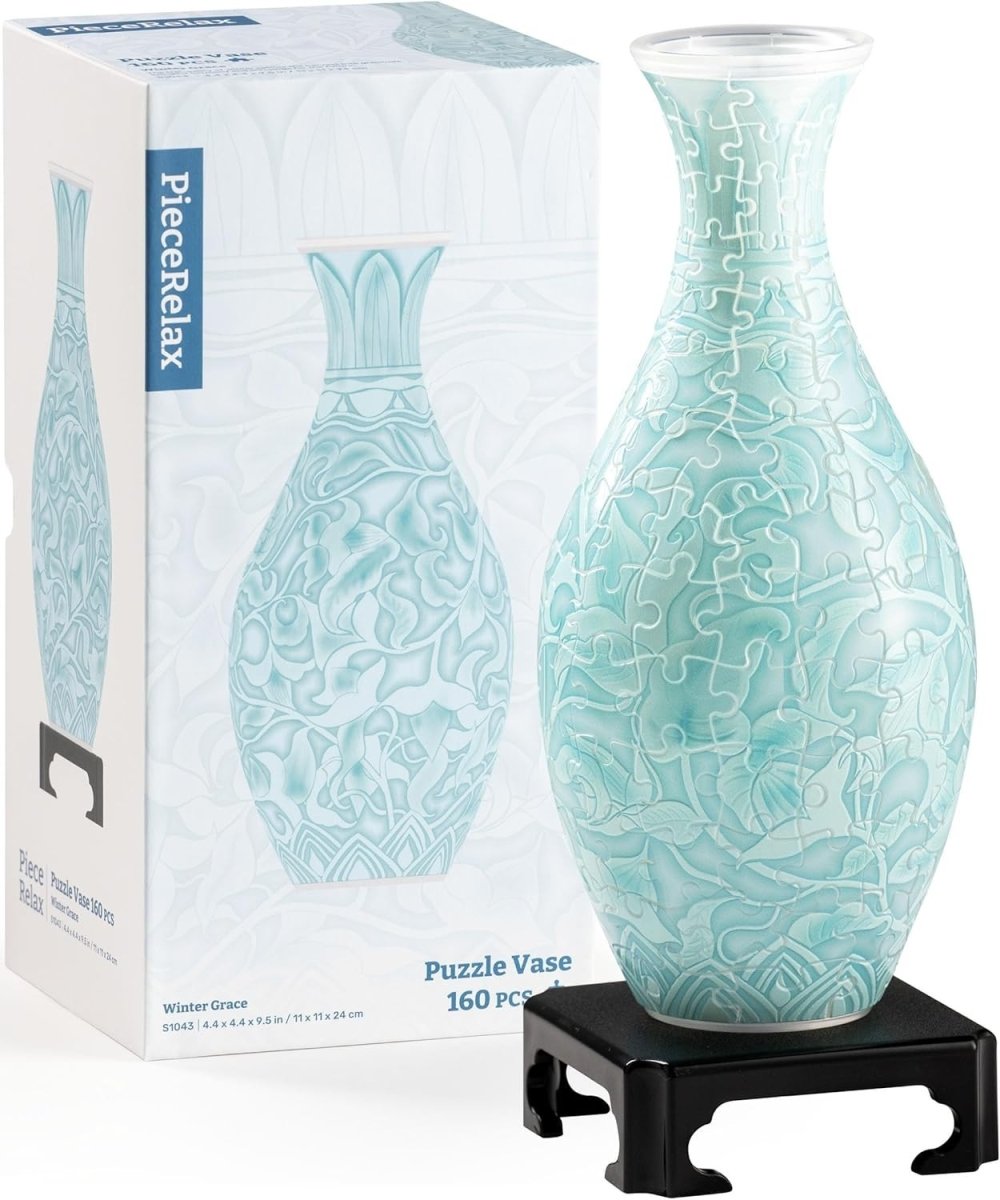 3D Puzzle Flower Vase DIY Curved Jigsaw Home Decor Gift 160 Pieces - Kwikley