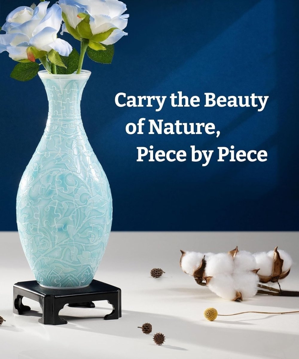 3D Puzzle Flower Vase DIY Curved Jigsaw Home Decor Gift 160 Pieces - Kwikley