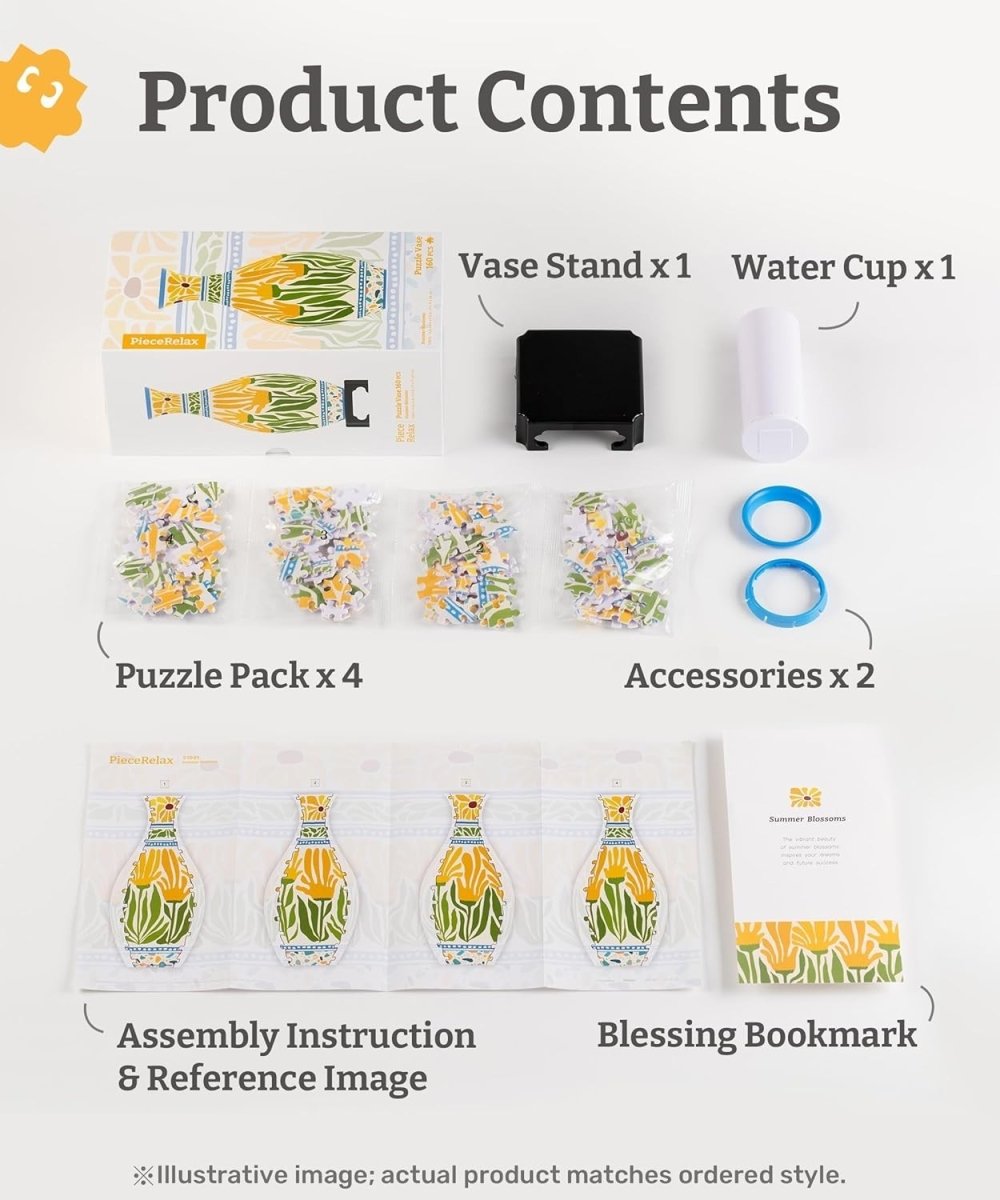 3D Puzzle Flower Vase DIY Curved Jigsaw Home Decor Gift 160 Pieces - Kwikley