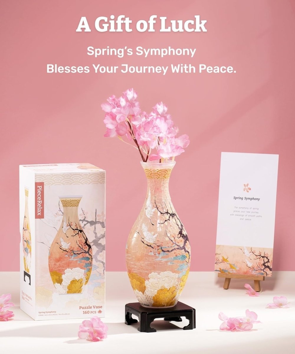 3D Puzzle Flower Vase DIY Home Decor Floral Display Gift 160 Pieces - Kwikley