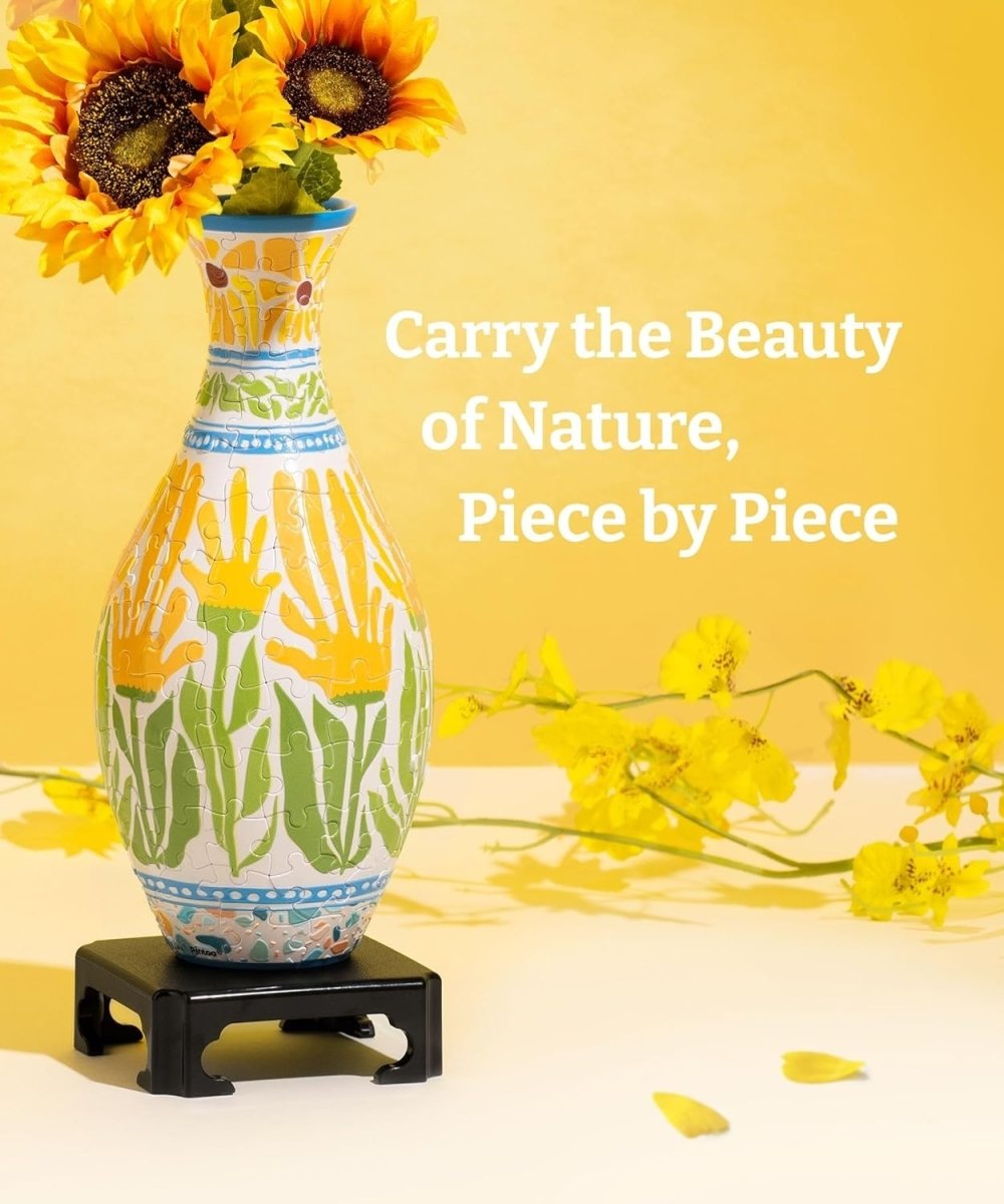 3D Puzzle Flower Vase DIY Summer Blossom Home Decor Gift 160 Pieces - Kwikley