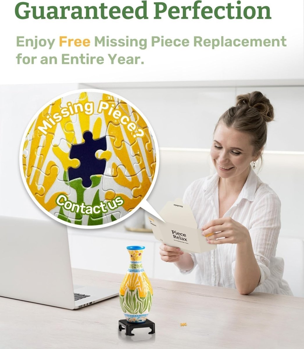 3D Puzzle Flower Vase DIY Summer Blossom Home Decor Gift 160 Pieces - Kwikley