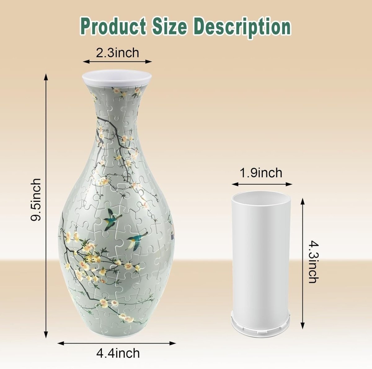 3D Puzzle Flower Vase Kit 160PCS DIY Floral Home Decor Gift Craft - Kwikley