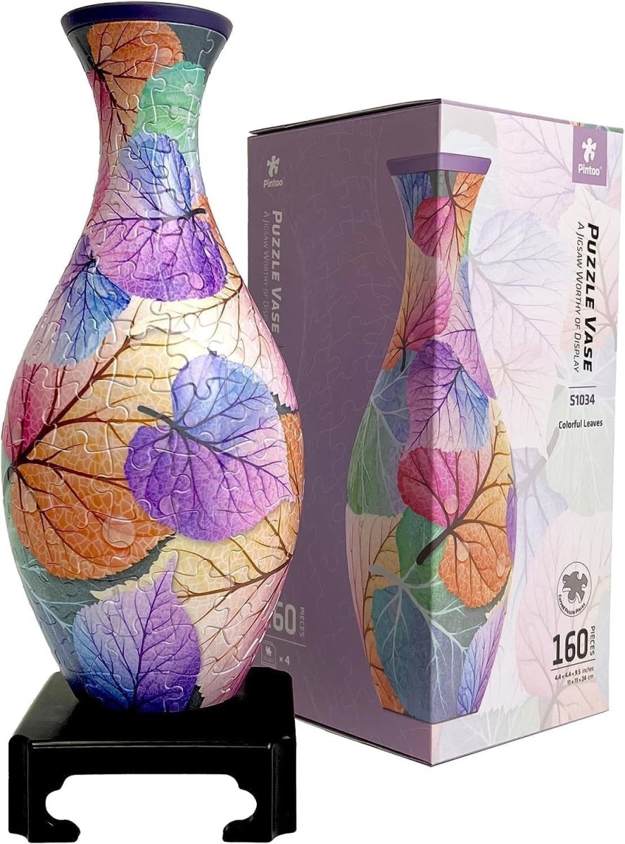 3D Puzzle Vase 160 Piece Plastic Flower Vase Home Decor Gift Floral - Kwikley
