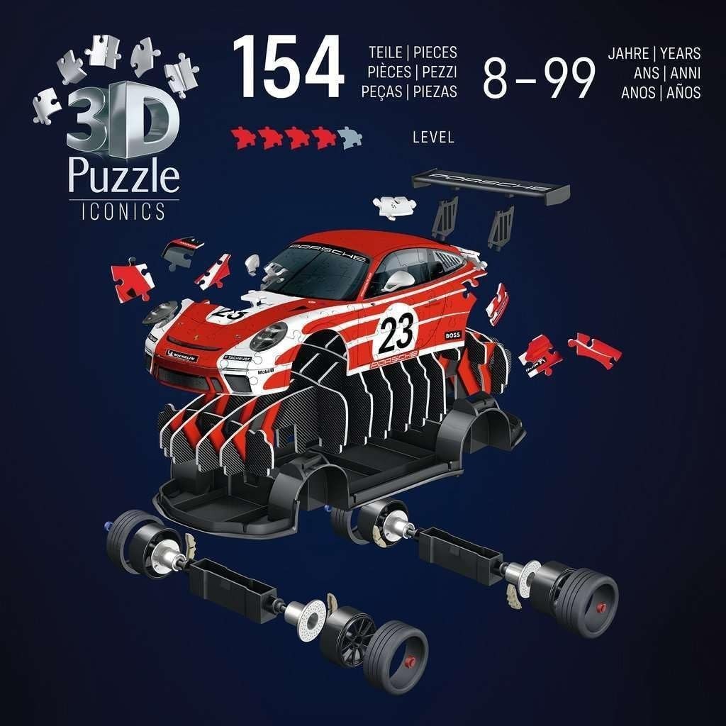 3D Racing Car Puzzle 108 Piece Sports Car Model Kit Collectible - Kwikley