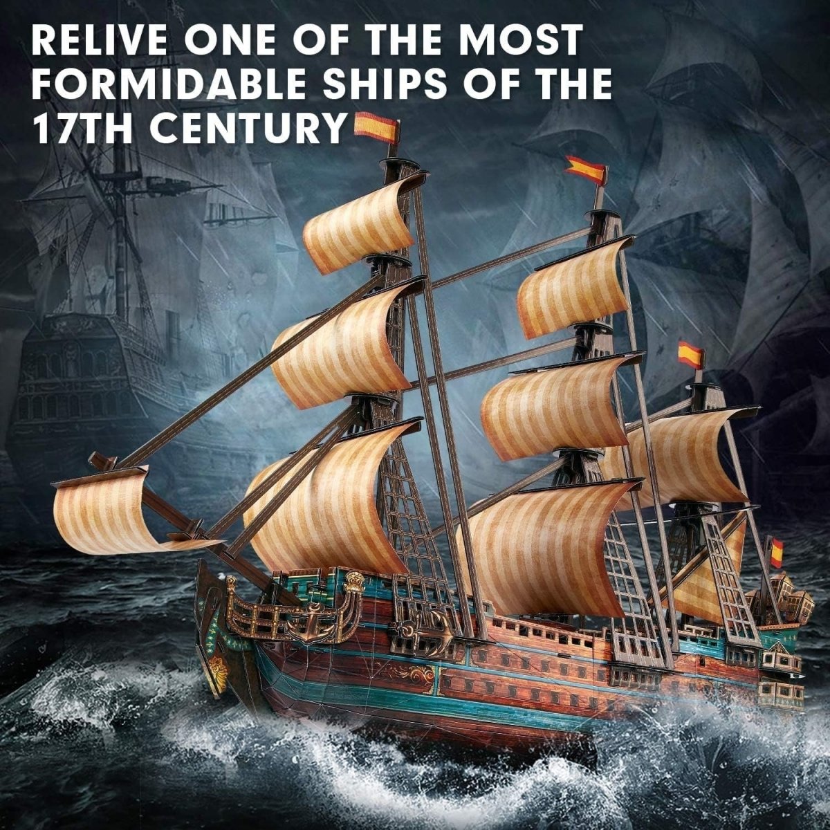 3D San Felipe Ship Puzzle 248 Piece Sailing Boat Model Kit Gift - Kwikley