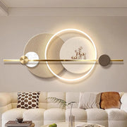 3D Sandstone Wall Art with LED Light Geometric 100x45cm - Kwikley