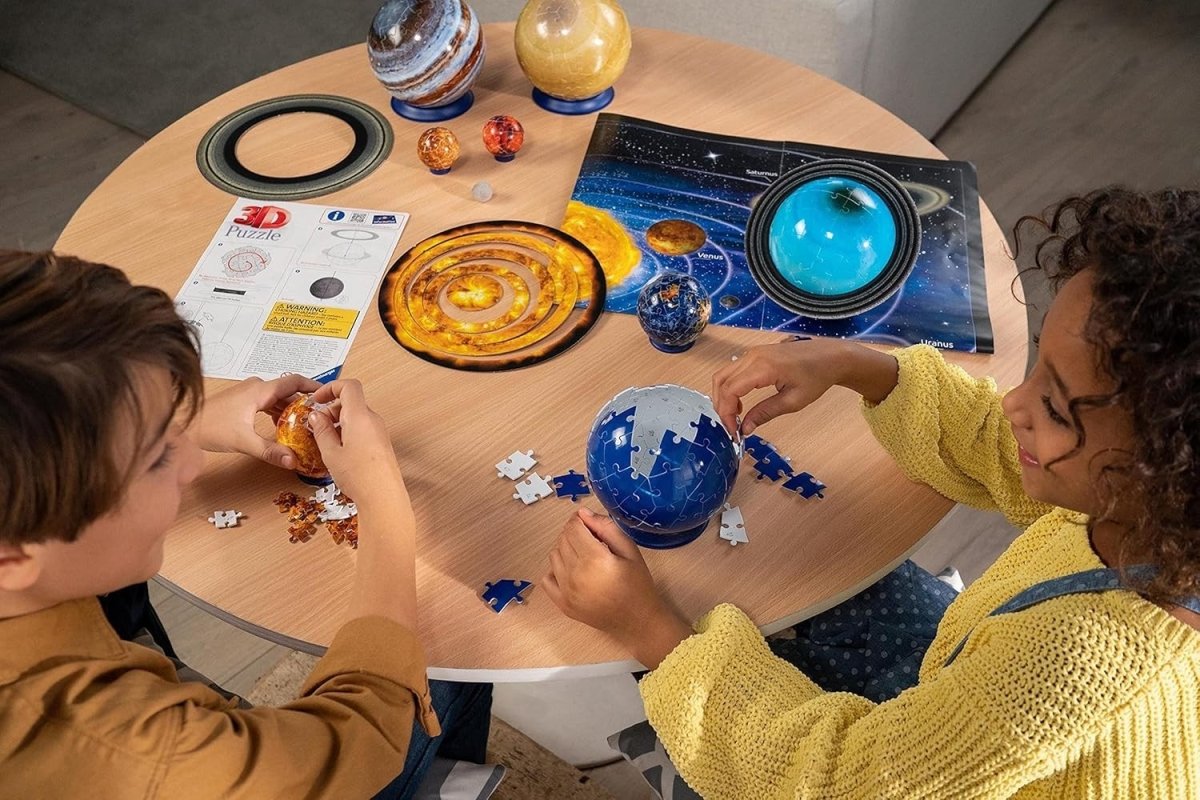 3D Solar System Puzzle Set 540 Piece Planet Model Kit Space Gift - Kwikley
