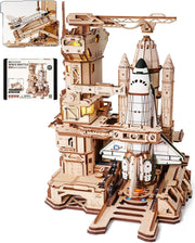 3D Space Shuttle Launch Model Kit DIY Wooden Puzzle w Lights Motion - Kwikley