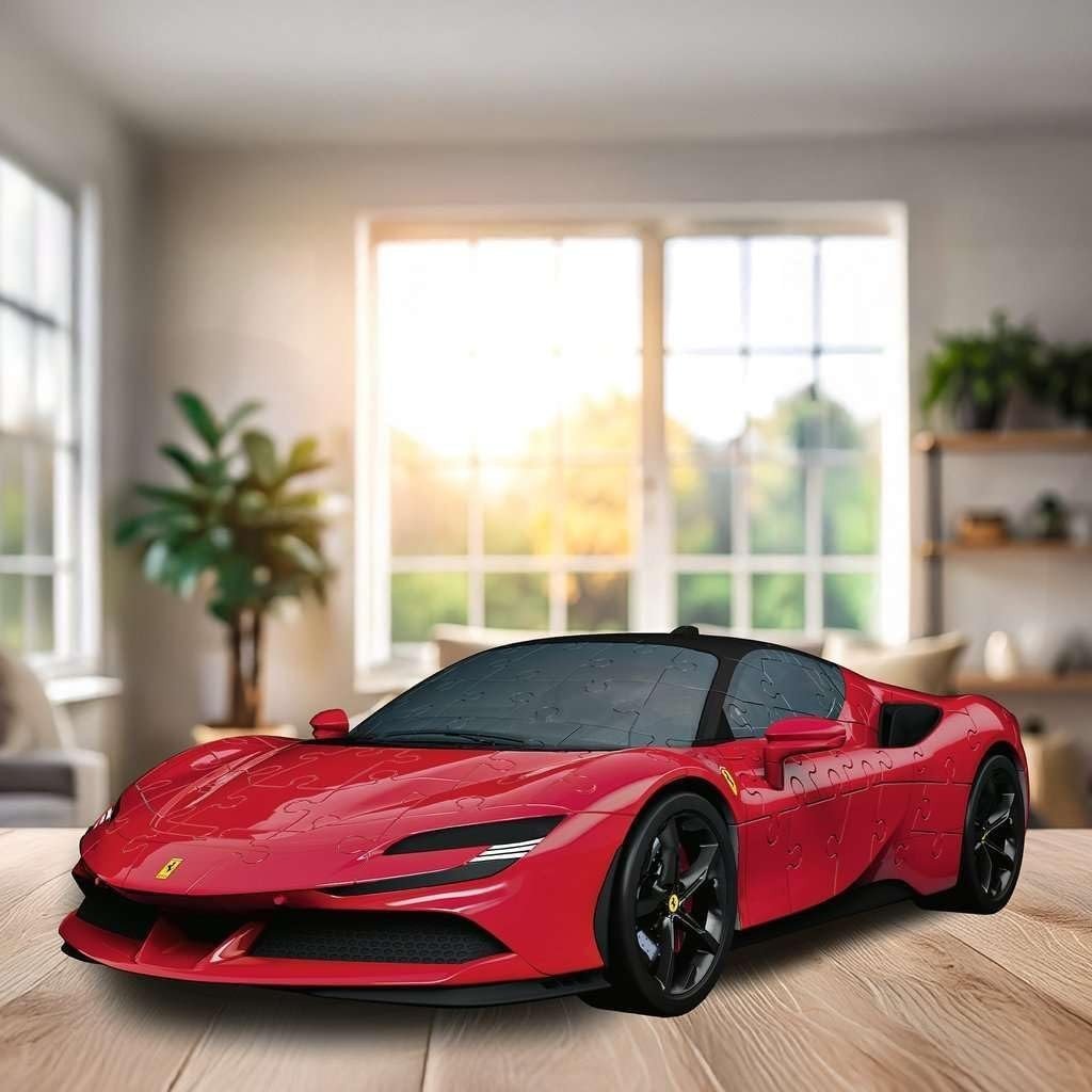 3D Sports Car Puzzle 108 Piece Racing Car Model Kit No Glue Gift - Kwikley