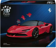 3D Sports Car Puzzle 108 Piece Racing Car Model Kit No Glue Gift - Kwikley