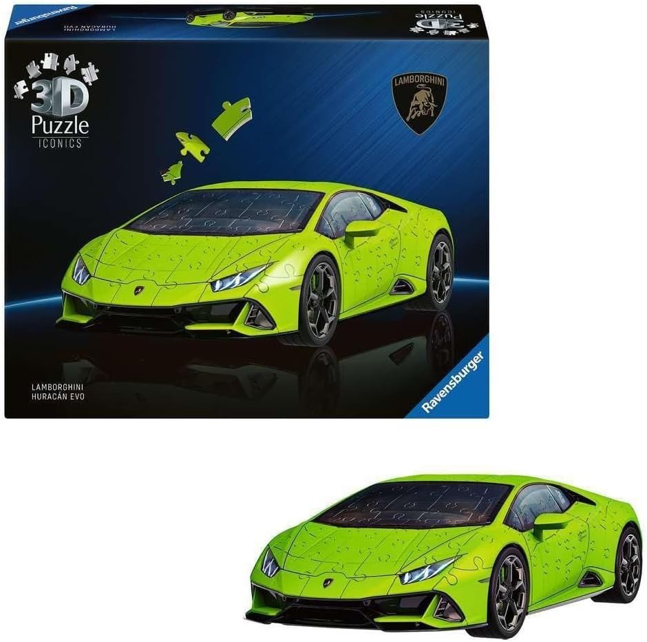 3D Sports Car Puzzle 108 Piece Racing Model Kit No Glue Required - Kwikley