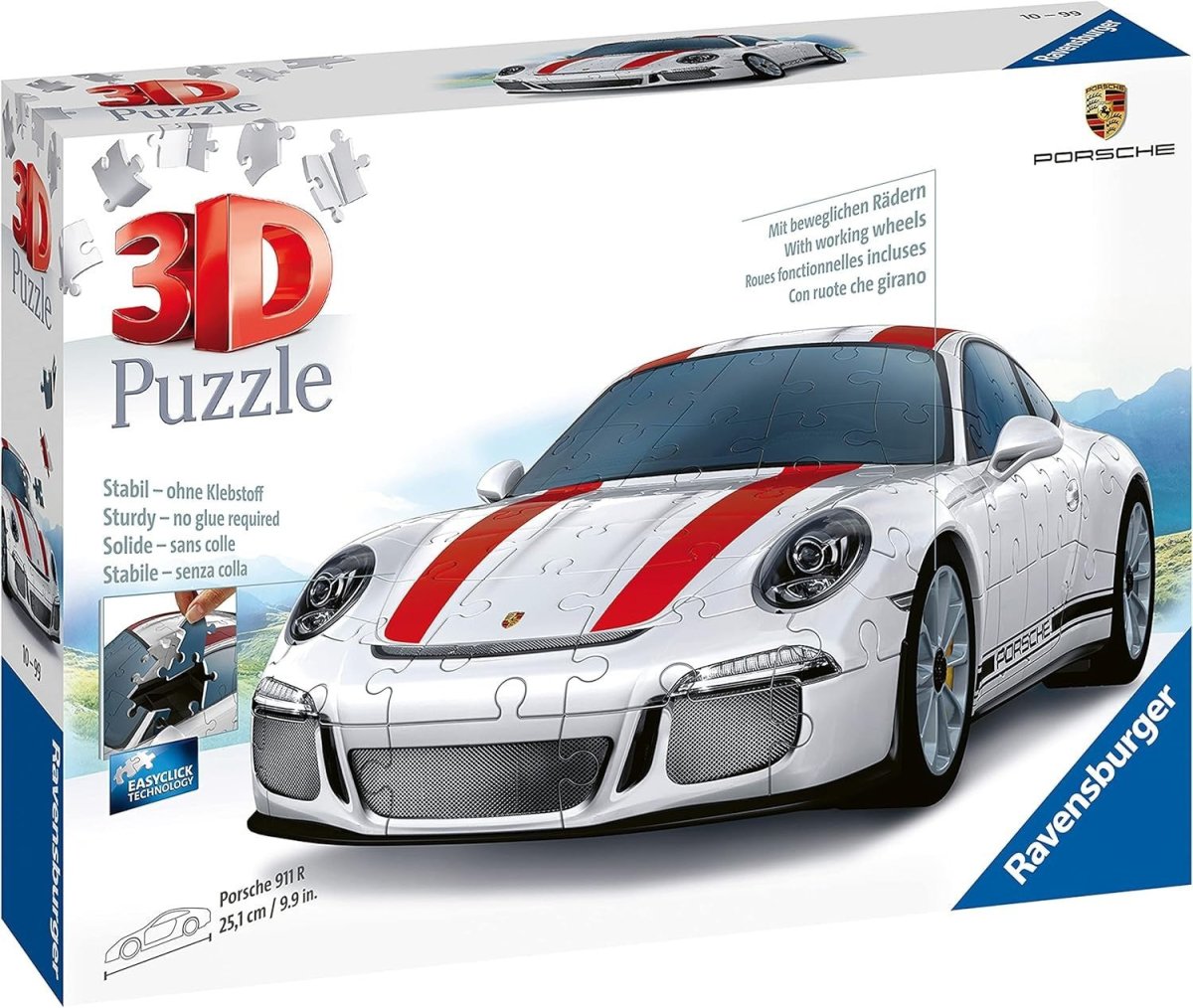 3D Sports Car Puzzle 108 Piece Vehicle Model Kit No Glue Collectors Build - Kwikley