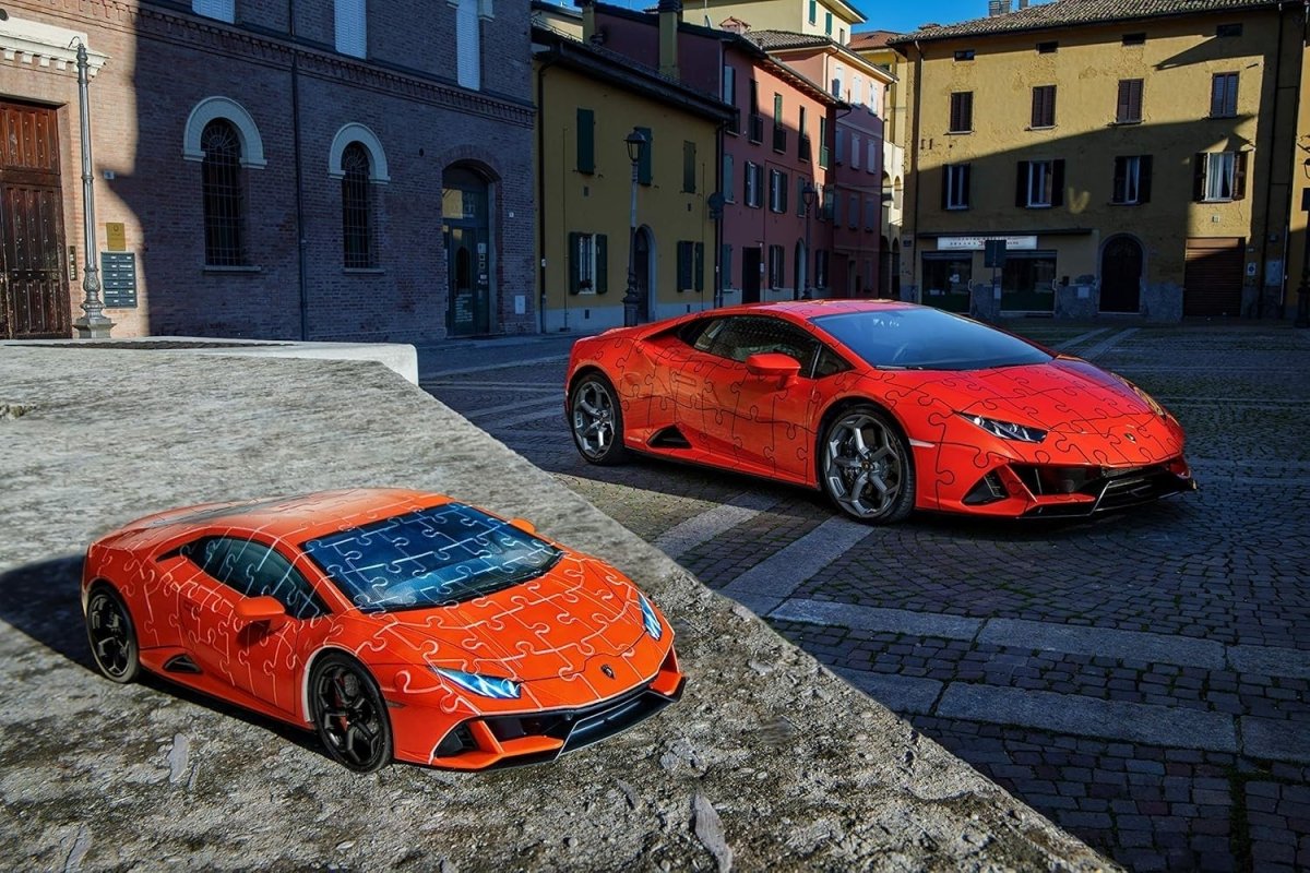 3D Sports Car Puzzle Model 108 Piece Supercar Building Kit No Glue - Kwikley