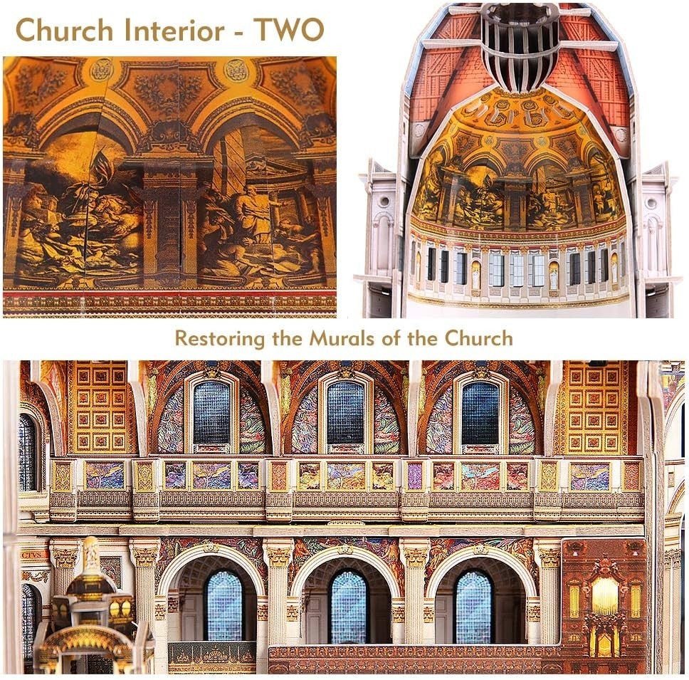 3D St Pauls Cathedral Puzzle 643 Piece Architecture Model Kit Gift - Kwikley