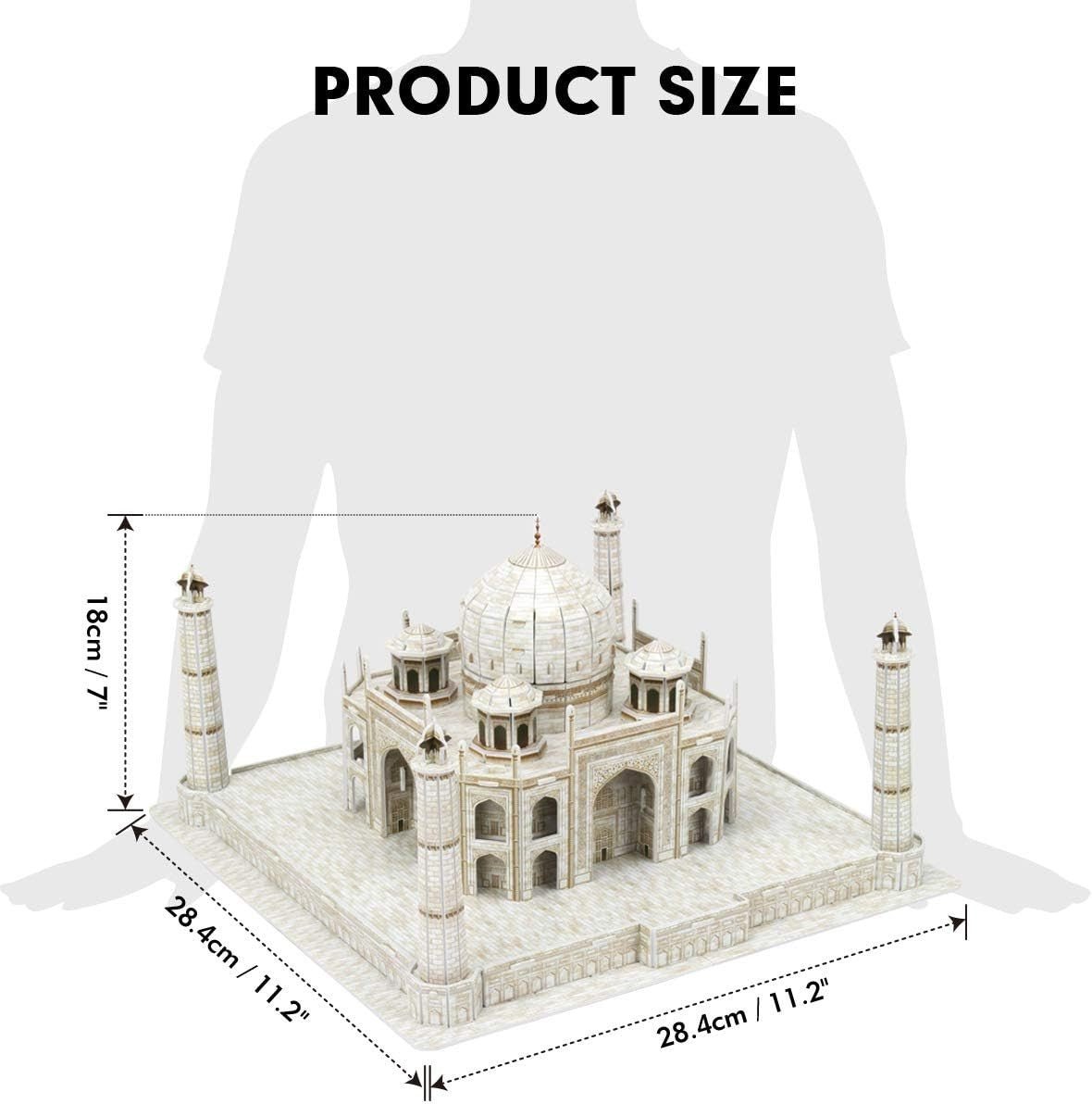 3D Taj Mahal Puzzle 87 Piece Architecture Model Kit Educational Gift - Kwikley