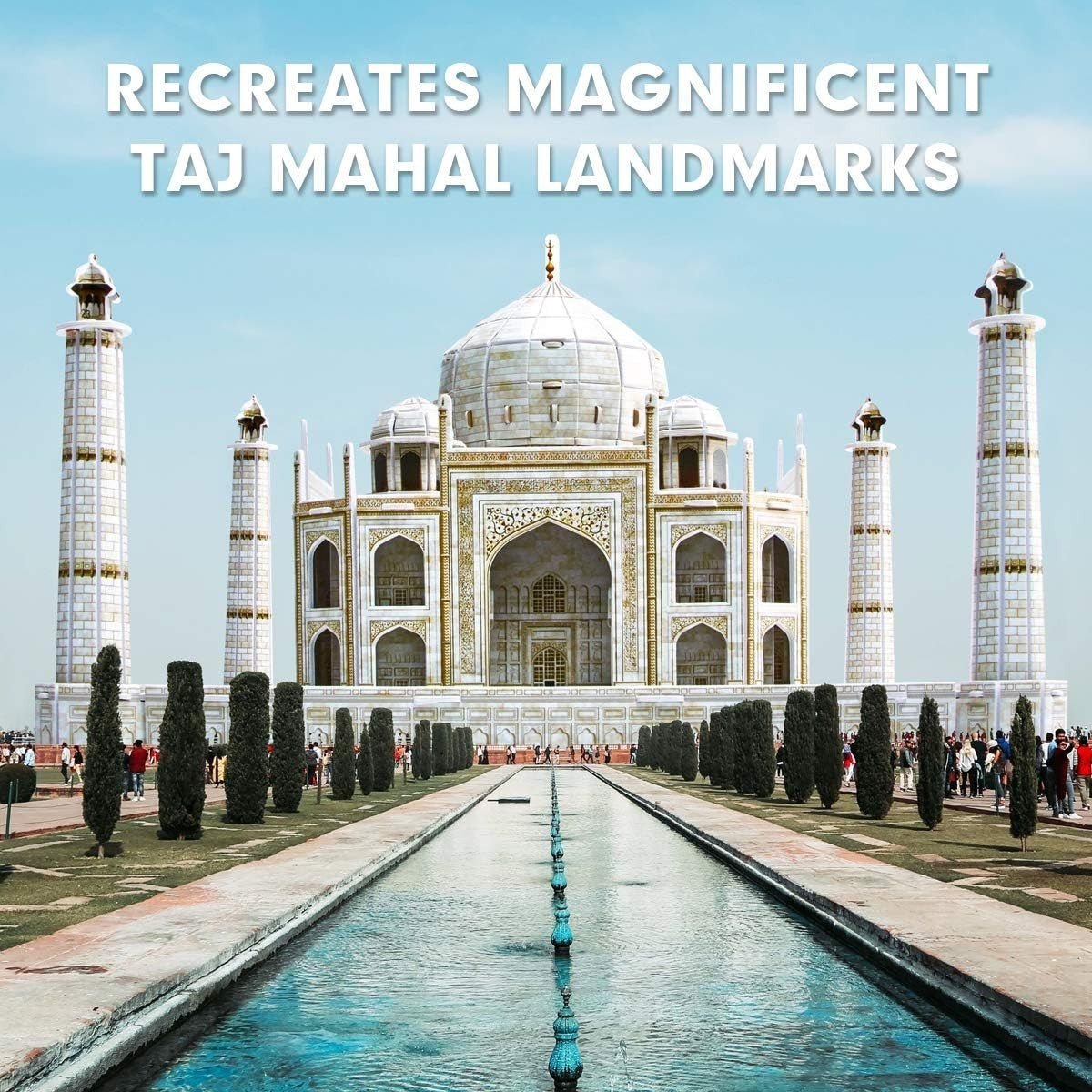 3D Taj Mahal Puzzle 87 Piece Architecture Model Kit Educational Gift - Kwikley