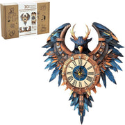3D Thunderbird Wall Clock Puzzle Wooden Mechanical DIY Home Decor - Kwikley