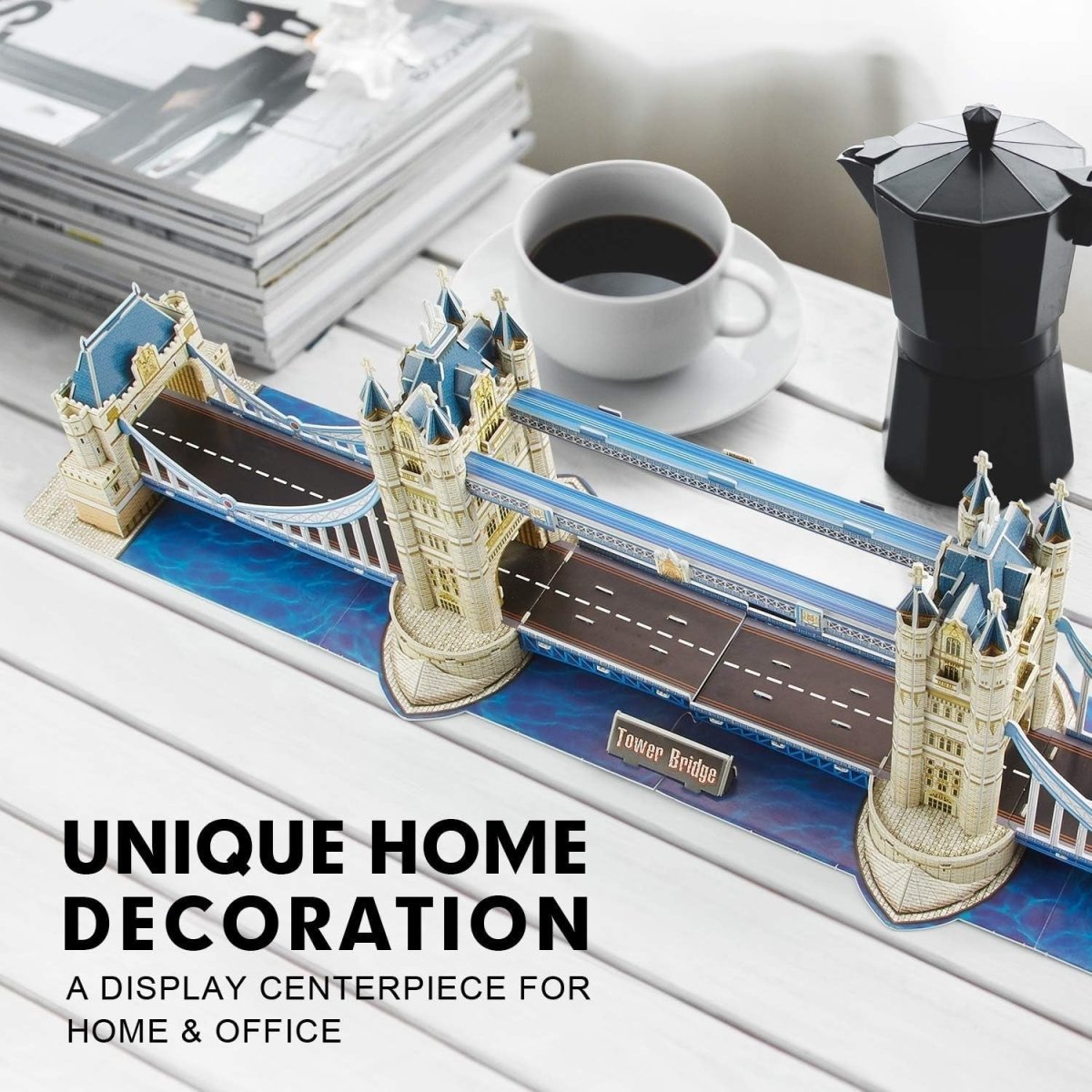 3D Tower Bridge London Puzzle 120 Piece Architectural Model Gift Set - Kwikley