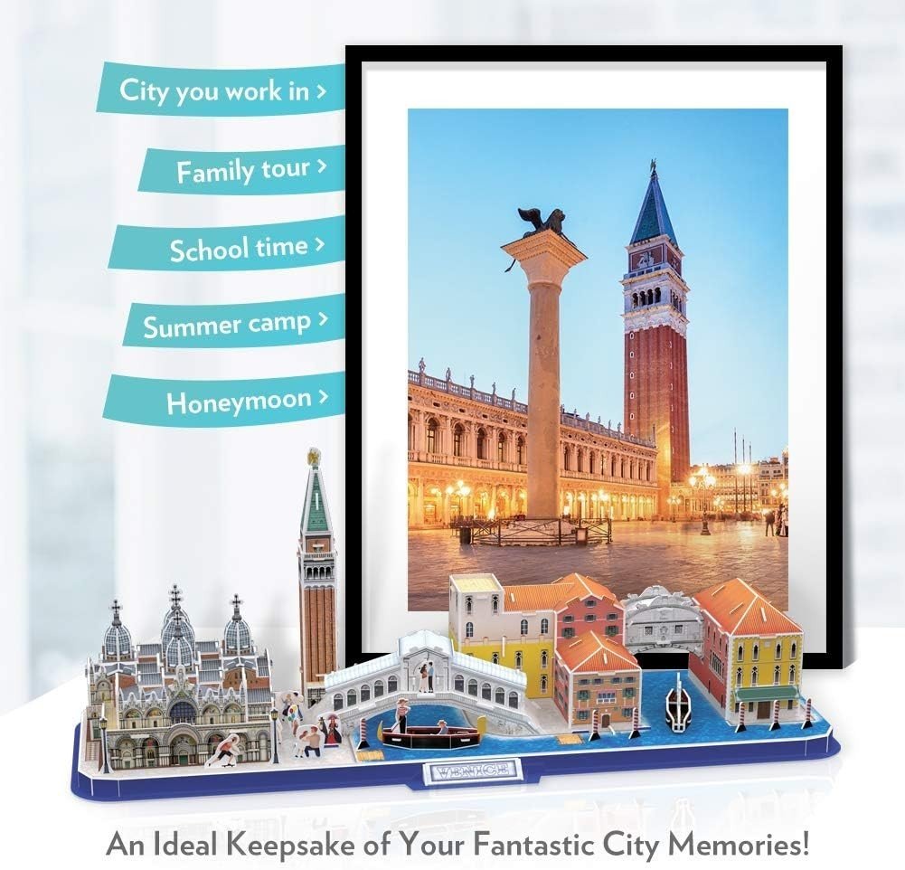 3D Venice Skyline Puzzle Italy Landmark Model Kit 126PCS Gift Decor - Kwikley