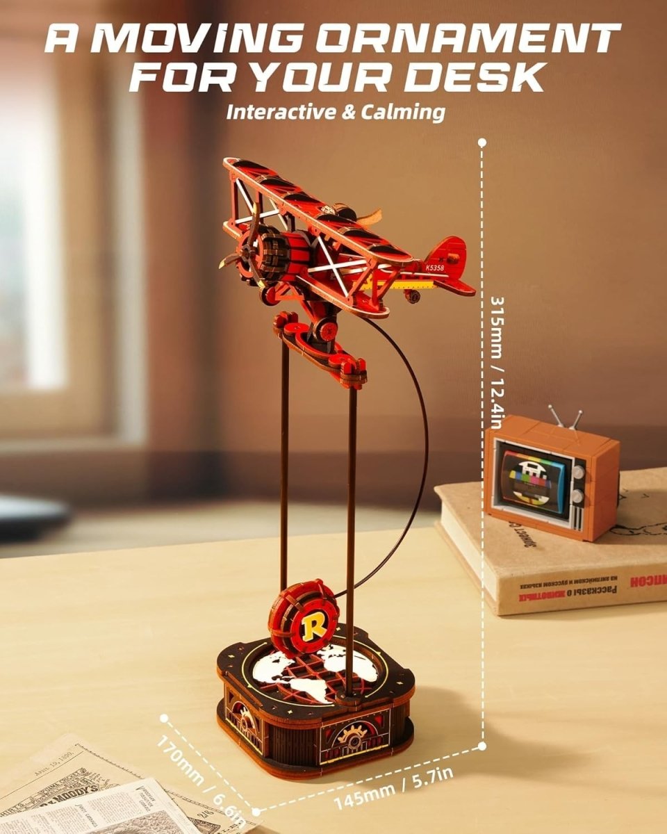 3D Wooden Airplane Balance Toy DIY Mechanical Desk Ornament Kit - Kwikley