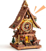 3D Wooden Cuckoo Clock Puzzle Kit LED Light Mechanical Desk Clock - Kwikley