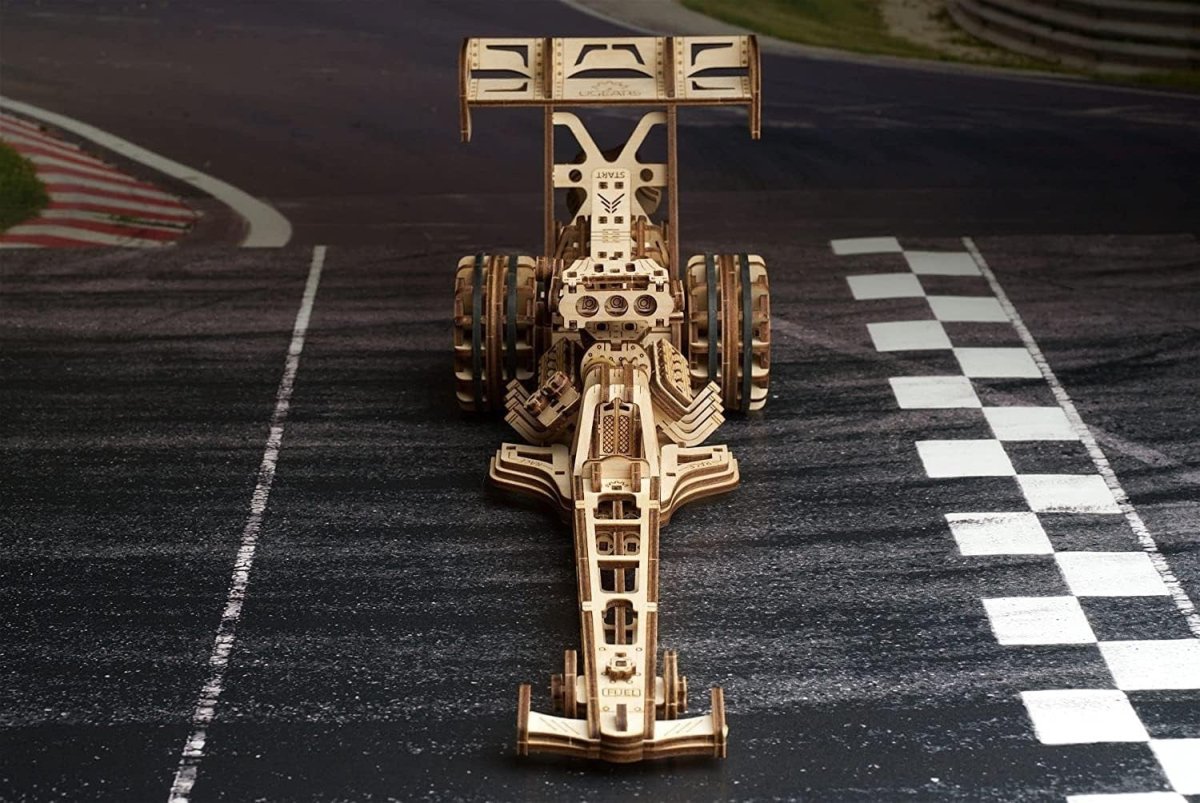 3D Wooden Dragster Racing Car Puzzle 321PCS Mechanical Model Kit DIY - Kwikley