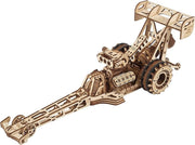 3D Wooden Dragster Racing Car Puzzle 321PCS Mechanical Model Kit DIY - Kwikley