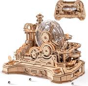 3D Wooden Gear Ball Maze Puzzle DIY STEM Model Kit Retro Game Design - Kwikley