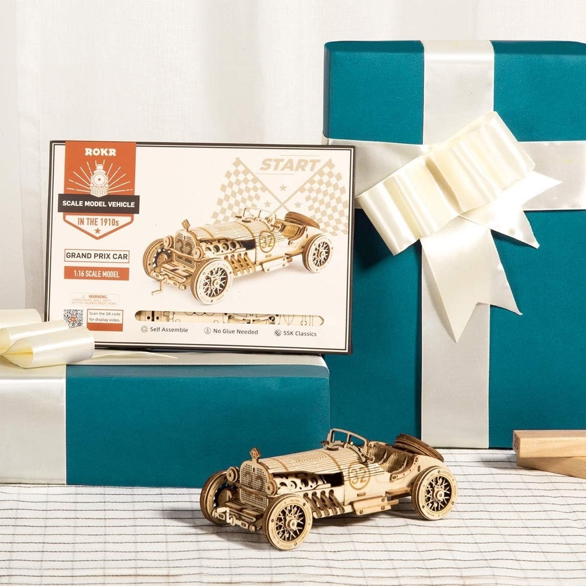 3D Wooden Grand Prix Car Model Kit 220 Piece DIY Puzzle Gift Adult - Kwikley