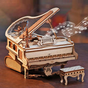 3D Wooden Magic Piano Music Box Puzzle DIY Mechanical Model Gift Kit - Kwikley