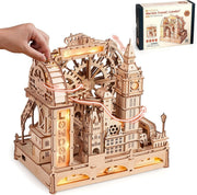 3D Wooden Marble Run London Model Kit with Lights 431 Piece DIY - Kwikley