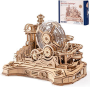 3D Wooden Marble Run Puzzle 653 Piece Gear Track STEM Model Kit - Kwikley
