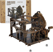 3D Wooden Marble Run Puzzle Mechanical Model Kit STEM Desk Decor - Kwikley