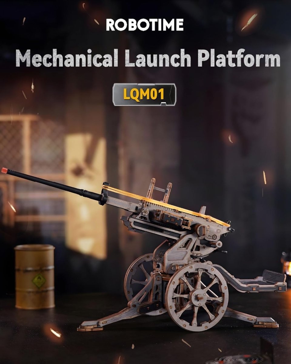 3D Wooden Mechanical Launch Platform Model Kit STEM Display Puzzle - Kwikley